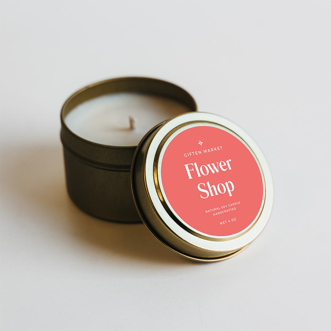 Flower Shop Gold Travel Candle