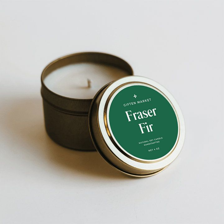 Fraser Fir Gold Travel Candle