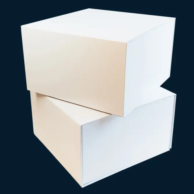Magnetic White Folding Gift Box - Luxury Gift Wrap - Large