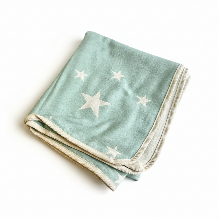 Star Print Reversible Baby Blanket