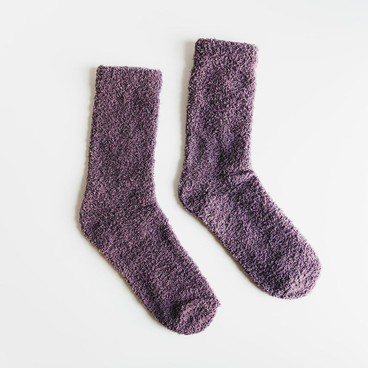 Cozy Cloud Socks - Plum