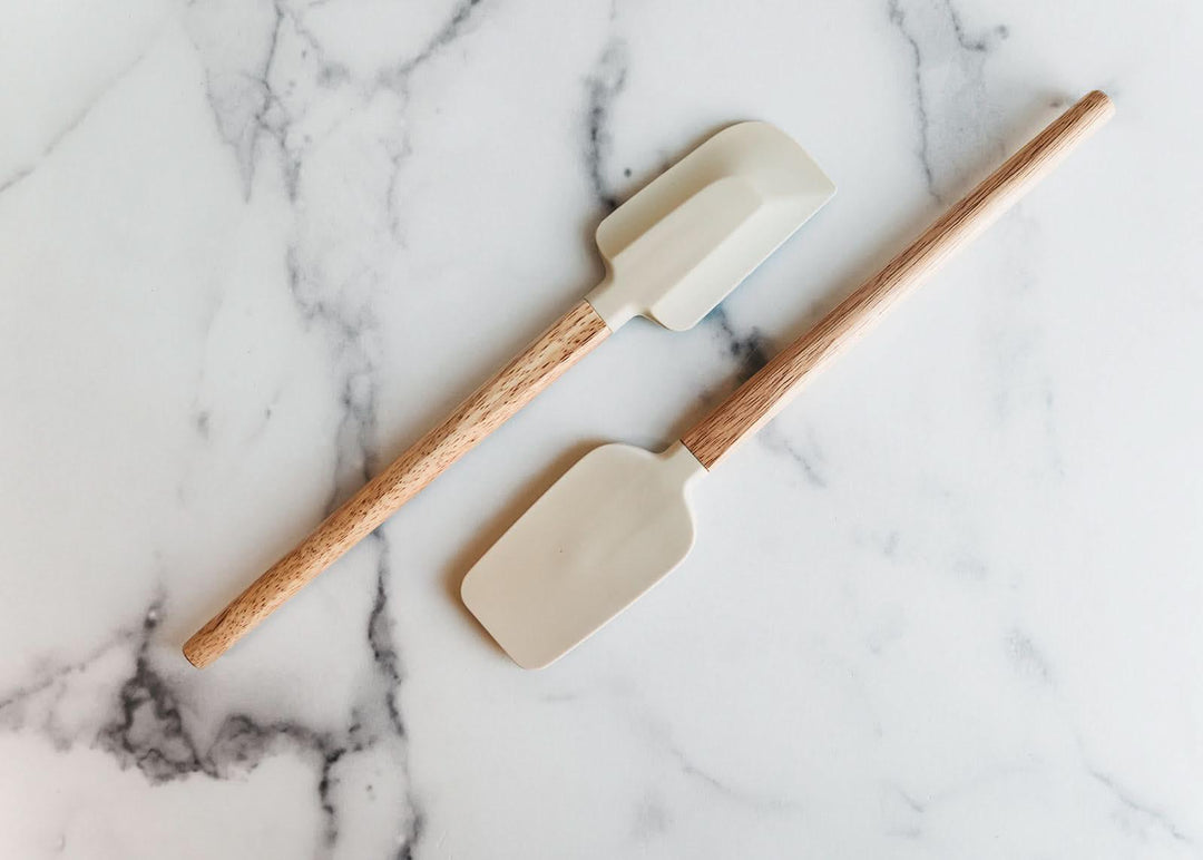 Set of 2 Silicone Spatulas - Ivory