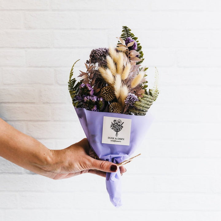 Violet Dried Flower Mini Bouquet