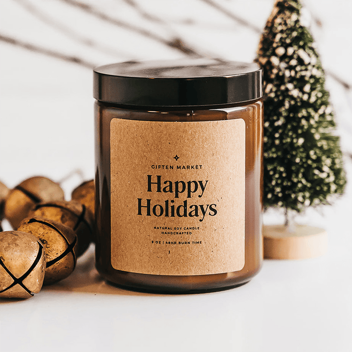 Happy Holidays Soy Candle