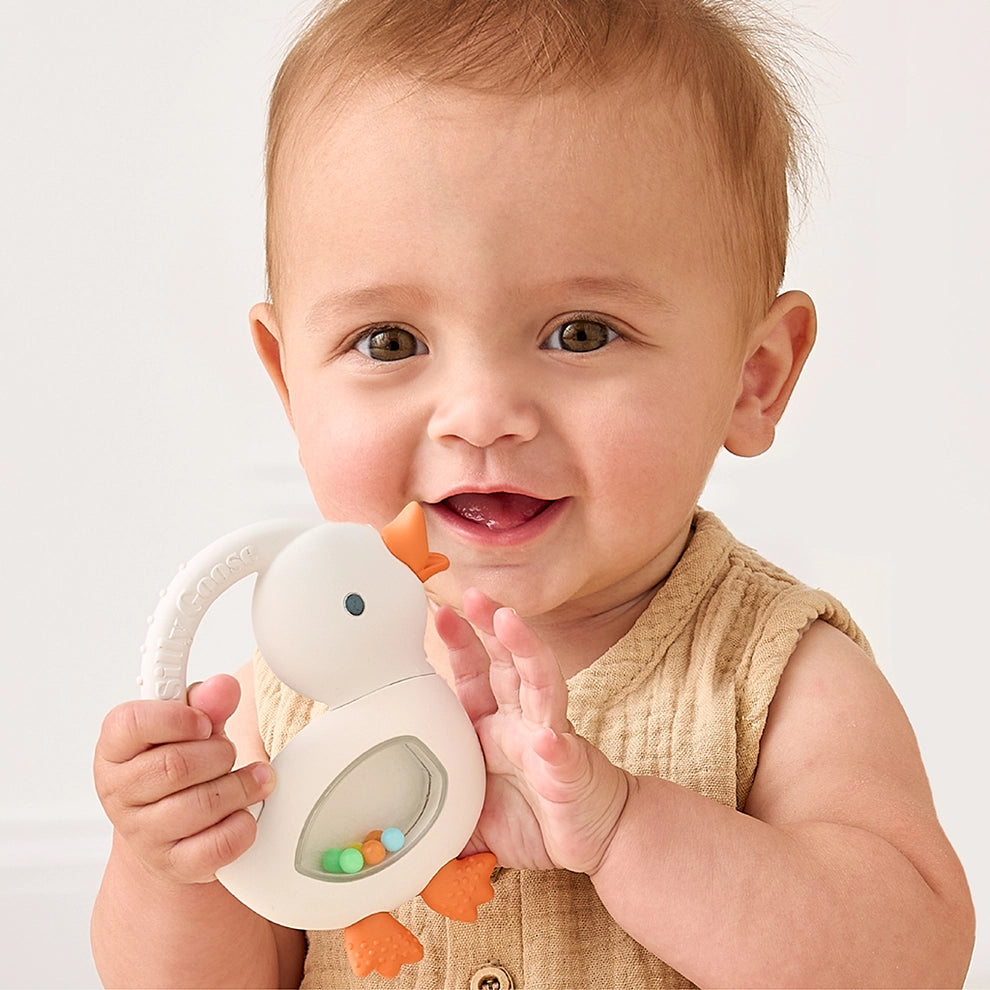 Goose Bitzy Shake™ Silicone Teether with Rattle