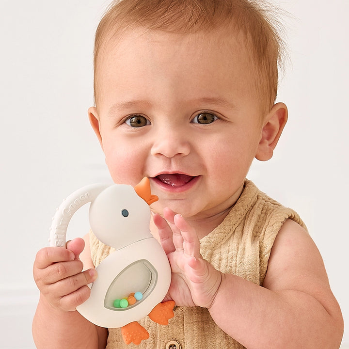 Goose Bitzy Shake™ Silicone Teether with Rattle