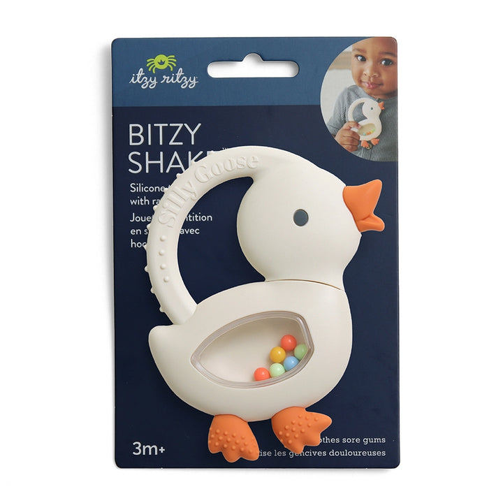 Goose Bitzy Shake™ Silicone Teether with Rattle