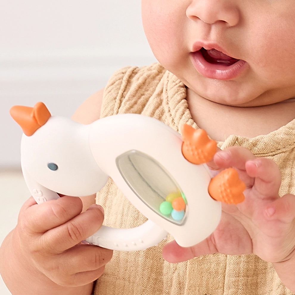 Goose Bitzy Shake™ Silicone Teether with Rattle