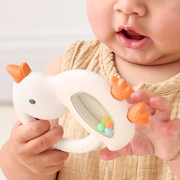 Goose Bitzy Shake™ Silicone Teether with Rattle