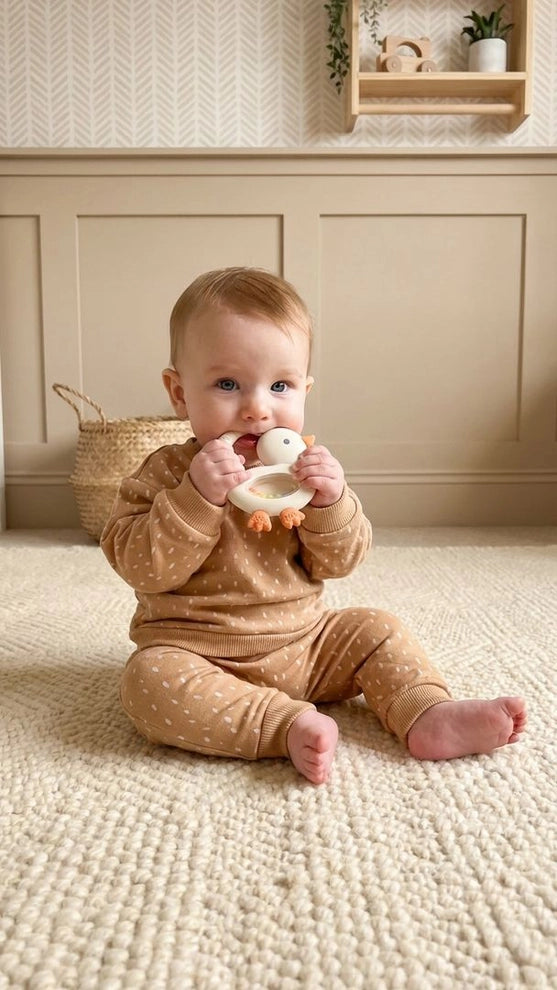 Goose Bitzy Shake™ Silicone Teether with Rattle