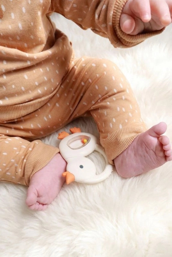 Goose Bitzy Shake™ Silicone Teether with Rattle