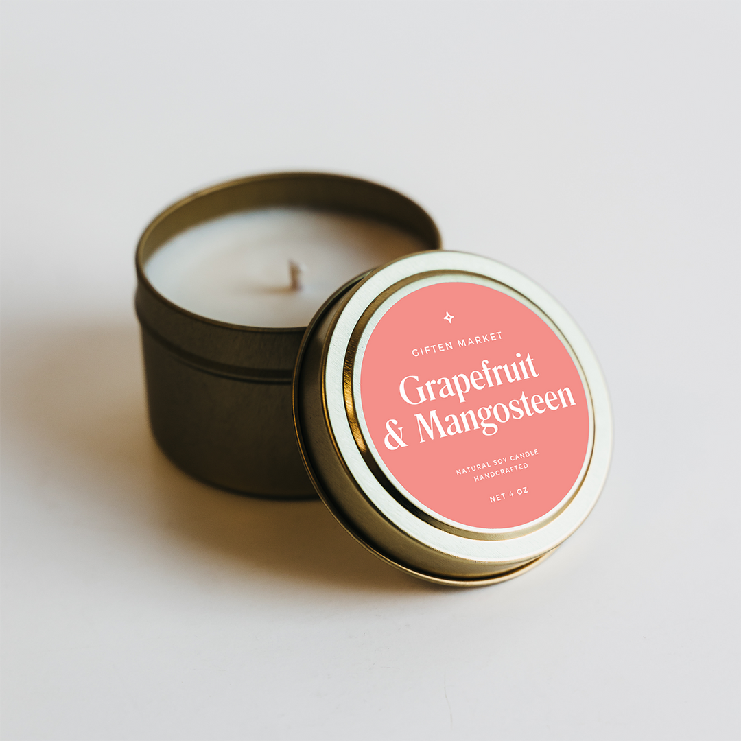 Grapefruit & Mangosteen Gold Travel Candle