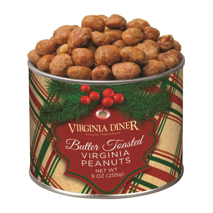 Holiday Plaid Butter Toasted Peanuts Can