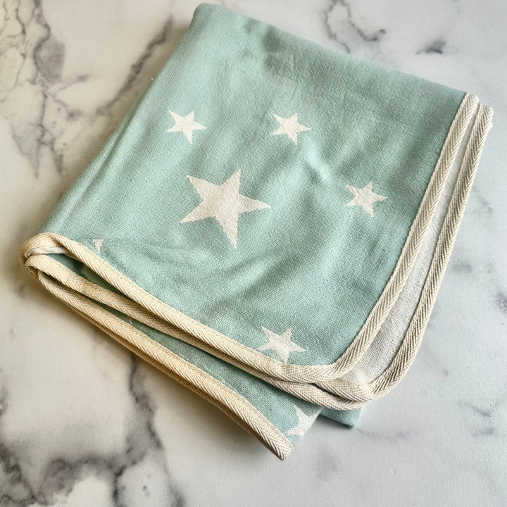 Star Print Reversible Baby Blanket