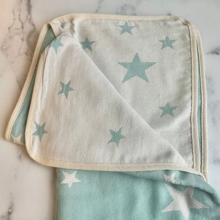 Star Print Reversible Baby Blanket