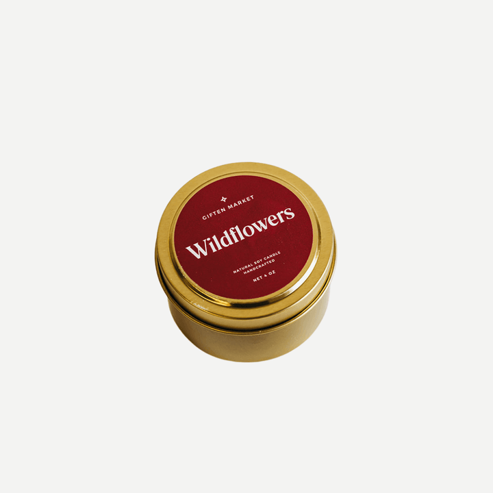 Wildflowers Gold Travel Candle