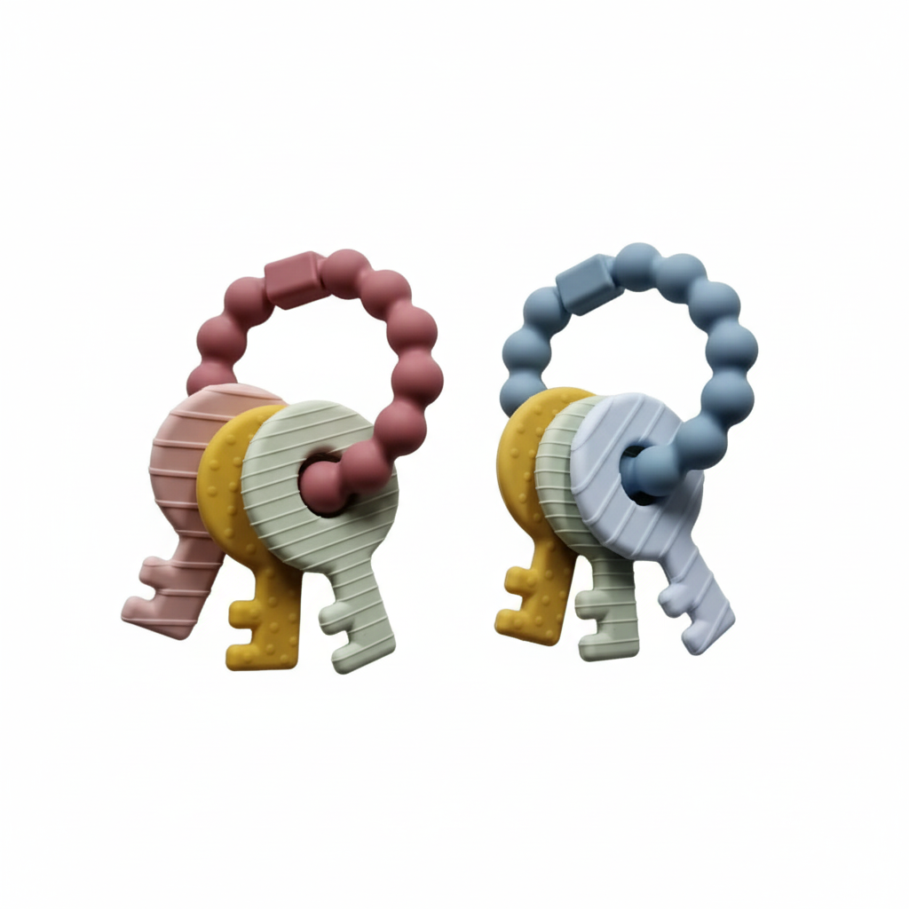 Colorful Keys Silicone Teething Toy