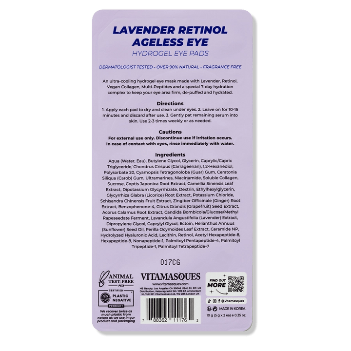 Lavender Retinol Ageless Eye Pads