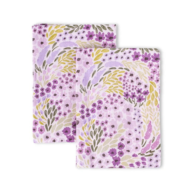 Pack of 2 Lilac Floral Tea Towels