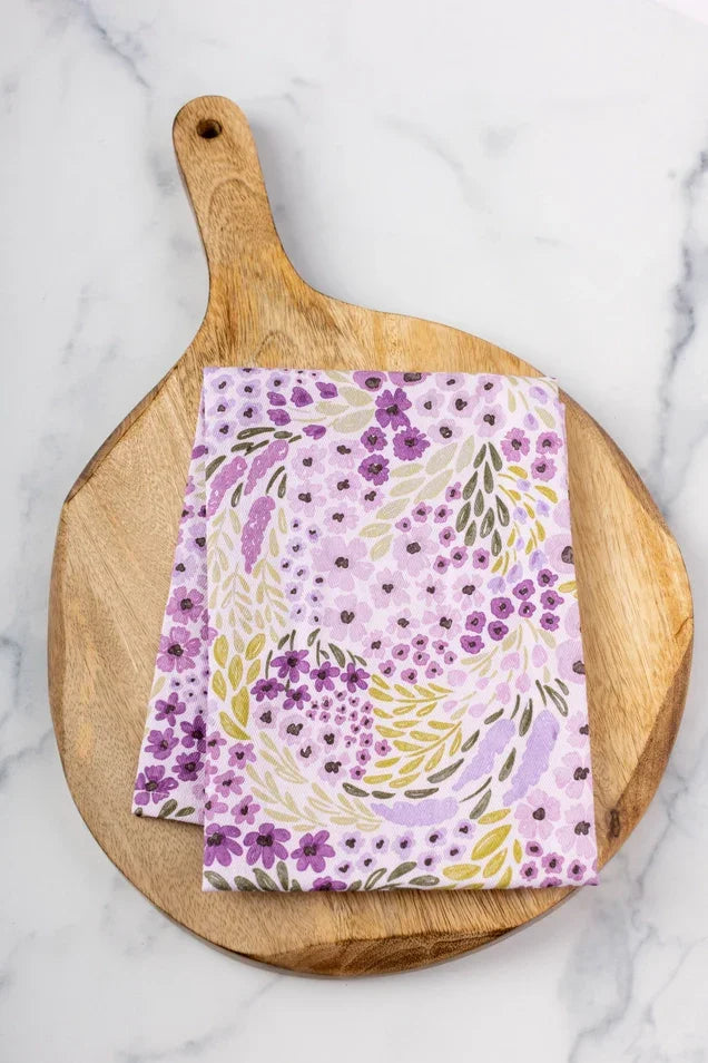Pack of 2 Lilac Floral Tea Towels