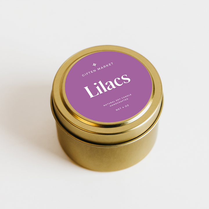 Lilacs Gold Travel Candle