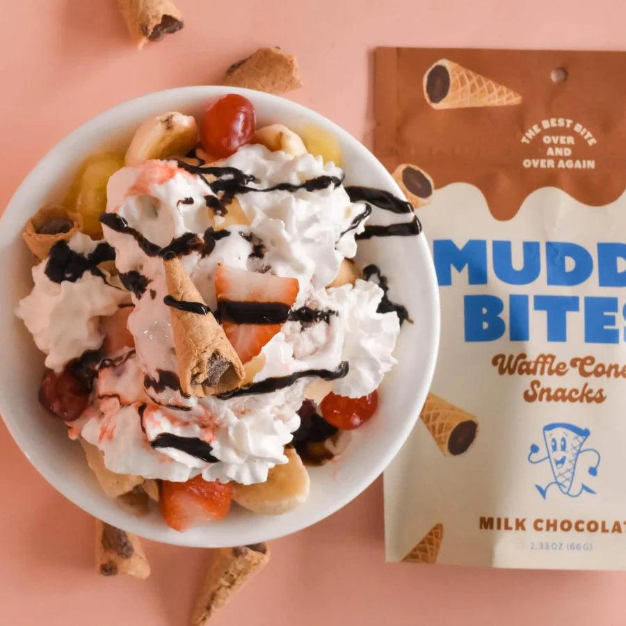 Muddy Bites Waffle Cones - Milk Chocolate