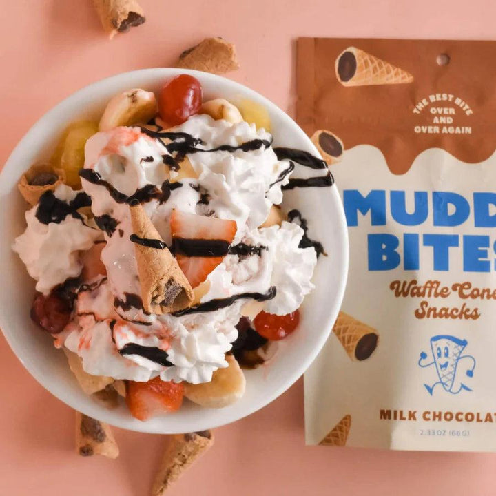 Muddy Bites Waffle Cones - Milk Chocolate