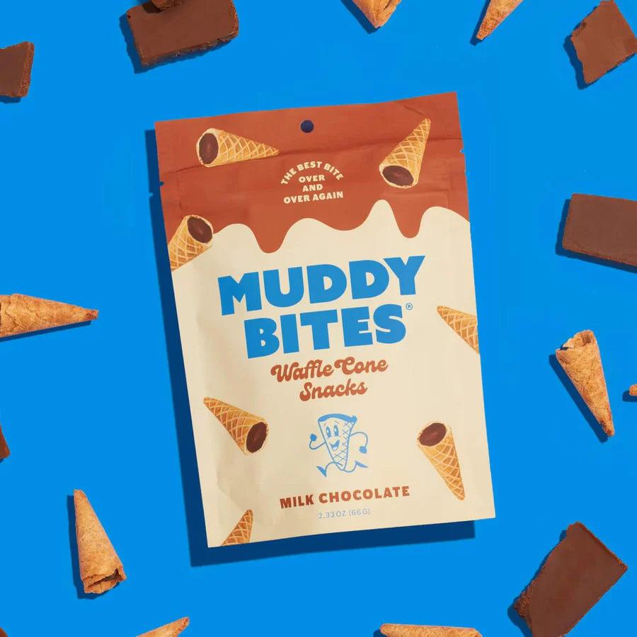 Muddy Bites Waffle Cones - Milk Chocolate