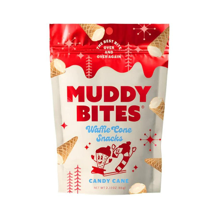 Muddy Bites Waffle Cones - Candy Cane