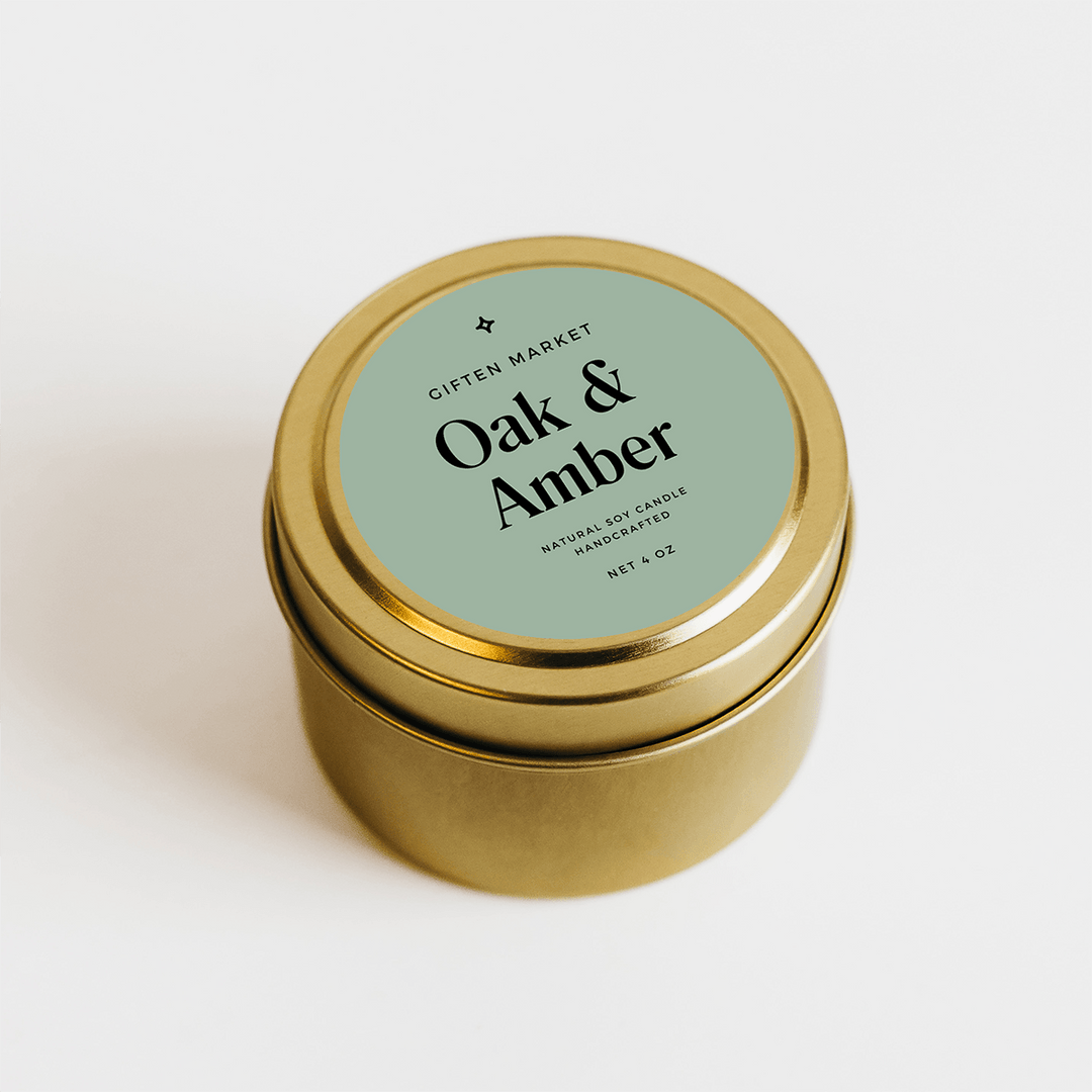 Oak & Amber Gold Travel Candle