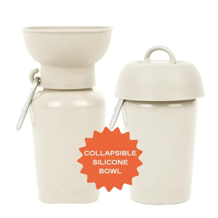 Flip Silicone Dog Travel Water Bottle 20oz