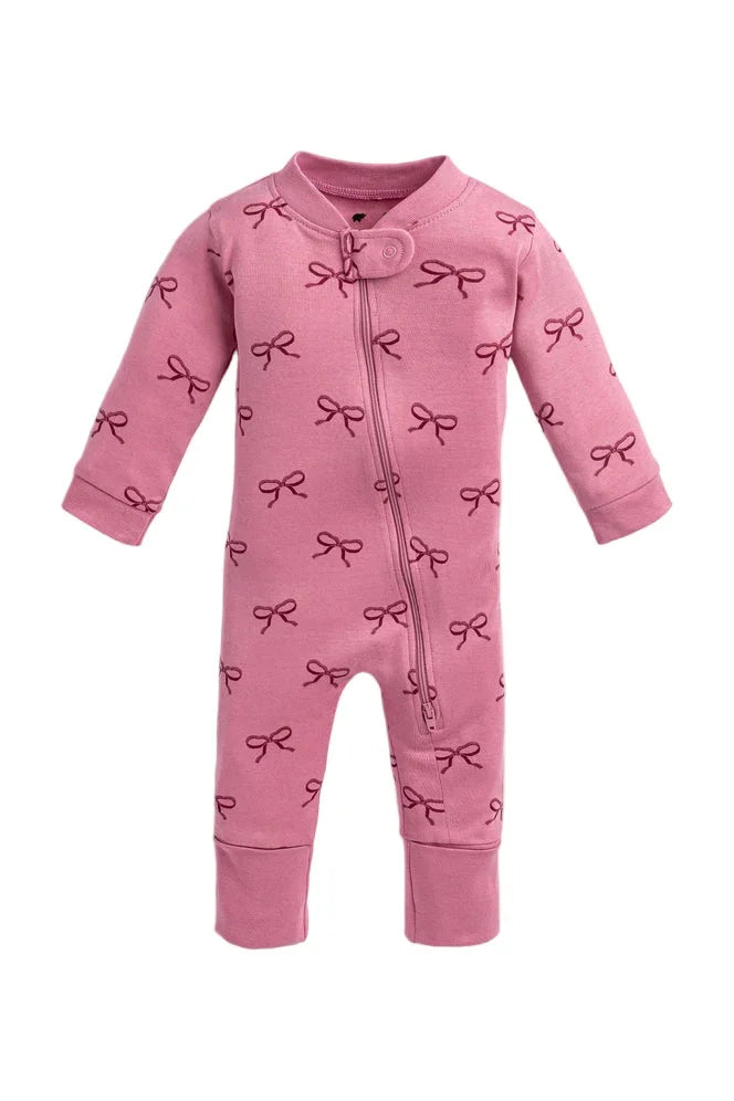 Pink Ribbons Organic Cotton Baby Pajamas