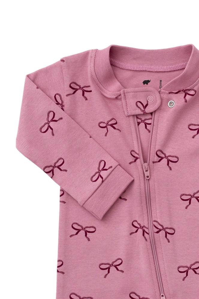 Pink Ribbons Organic Cotton Baby Pajamas