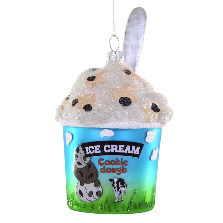 Chocolate Chip Cookie Dough Ice Cream Ornament