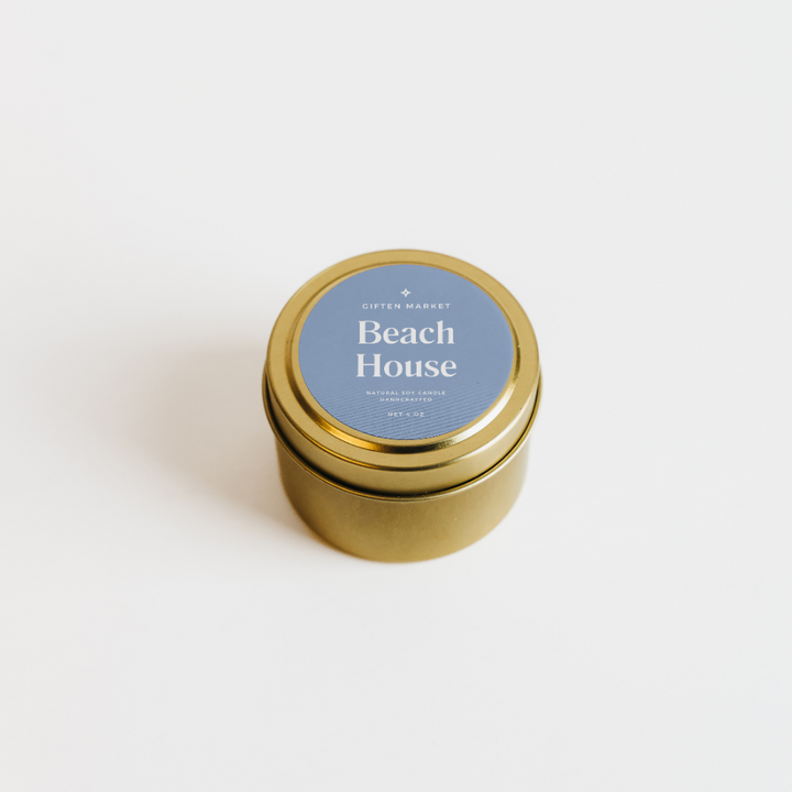 Beach House Gold Travel Candle