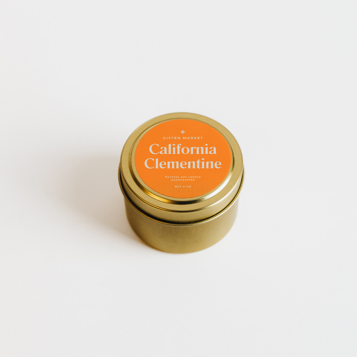 California Clementine Gold Travel Candle