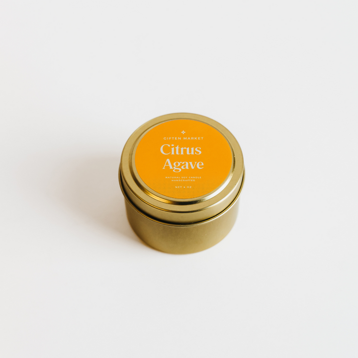 Citrus Agave Gold Travel Candle