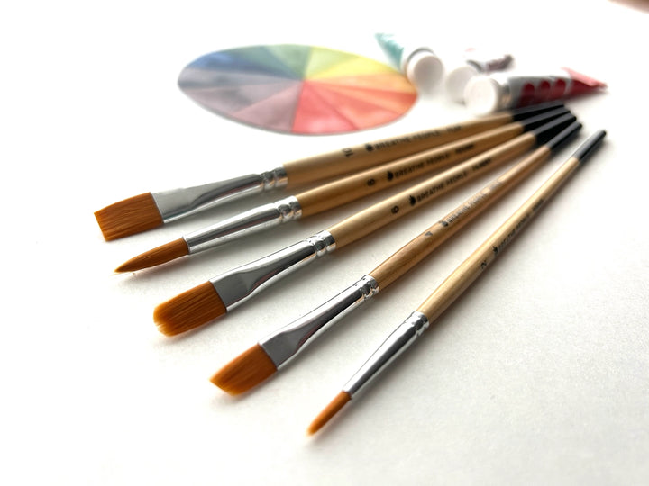 5-Piece Brush Set for Watercolor & More