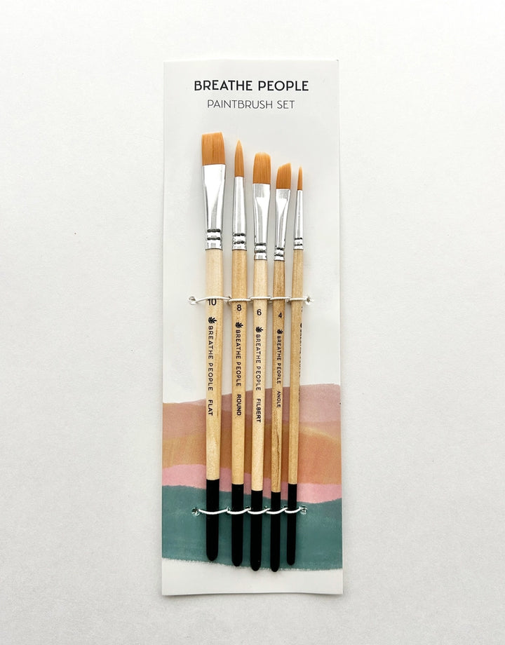 5-Piece Brush Set for Watercolor & More