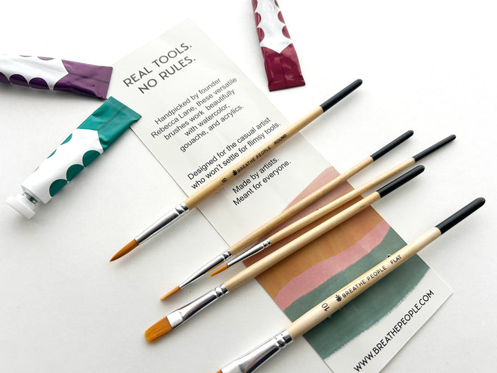 5-Piece Brush Set for Watercolor & More
