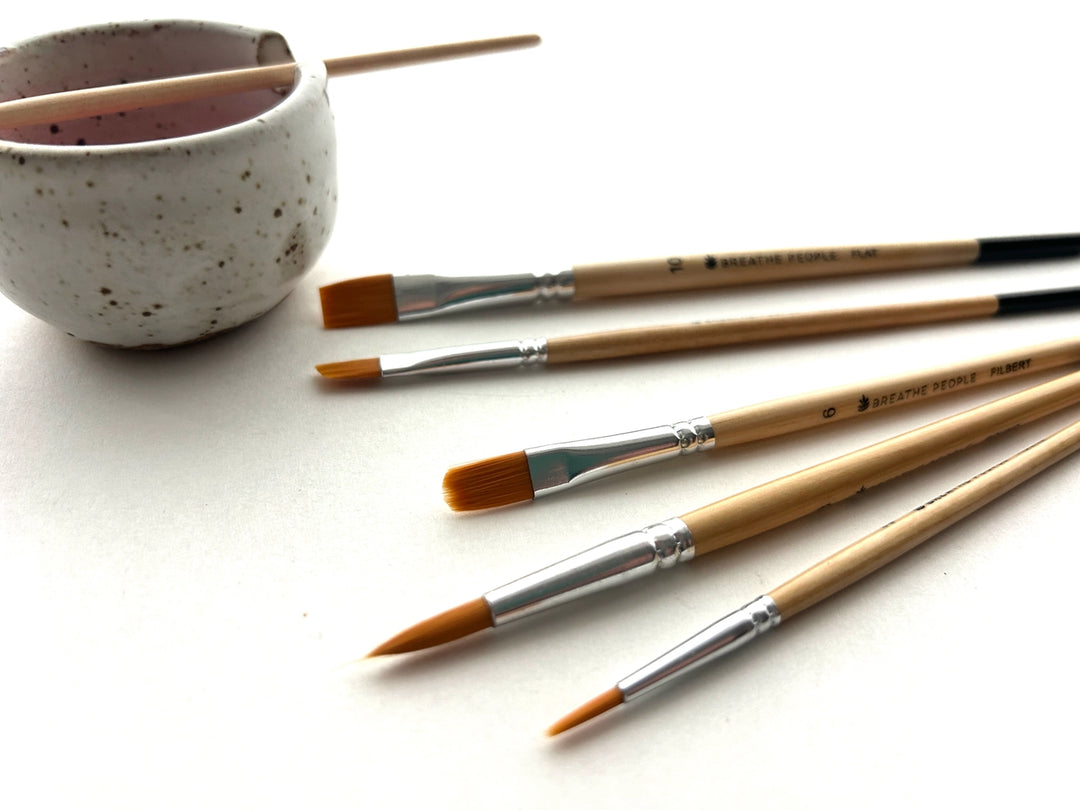 5-Piece Brush Set for Watercolor & More
