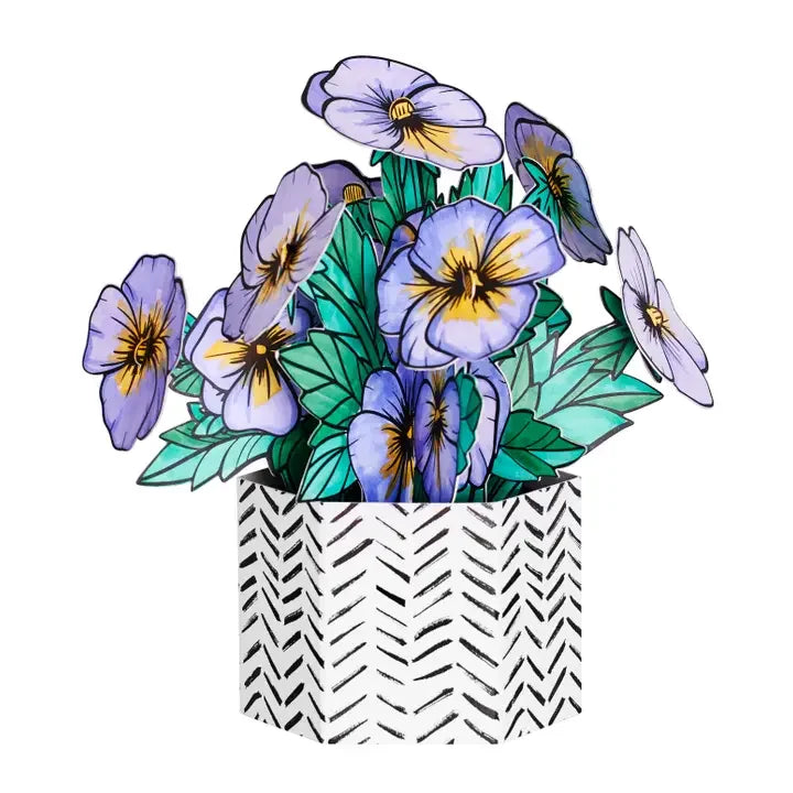 Adult Pop-Up Coloring Bouquet - Pansy