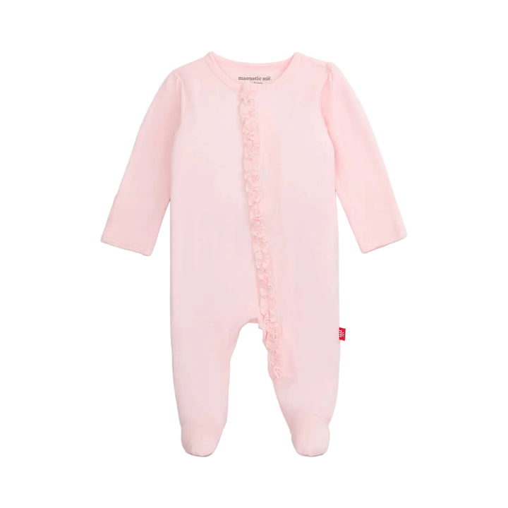 Pink Dogwood Modal Magnetic Ruffle Footie