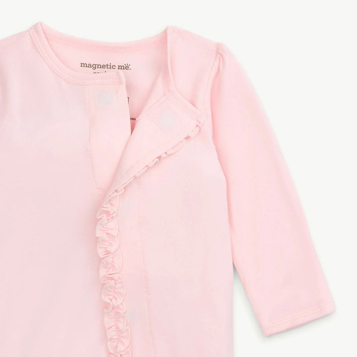 Pink Dogwood Modal Magnetic Ruffle Footie