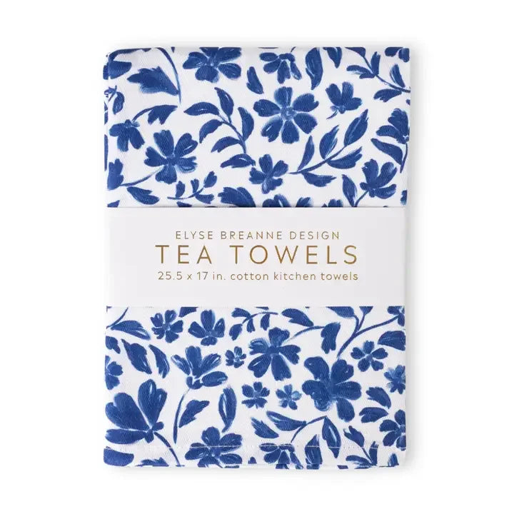 Pack of 2 Porcelain Floral Tea Towels