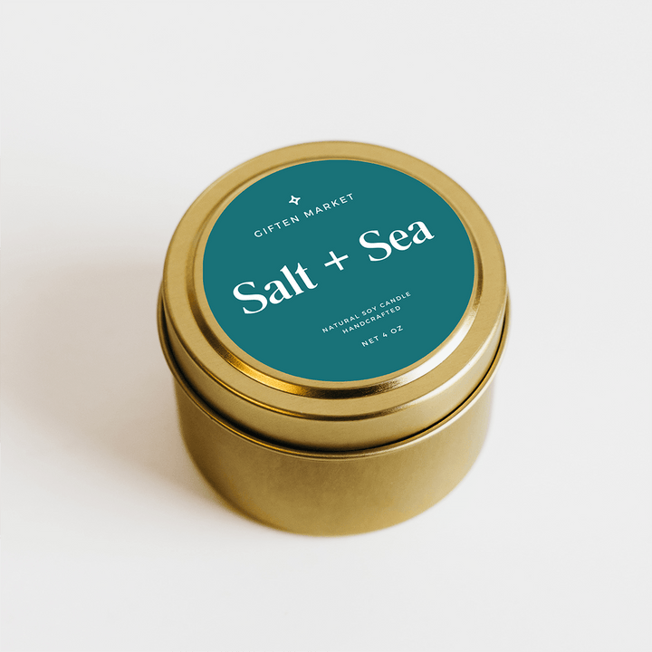 Salt & Sea Gold Travel Candle