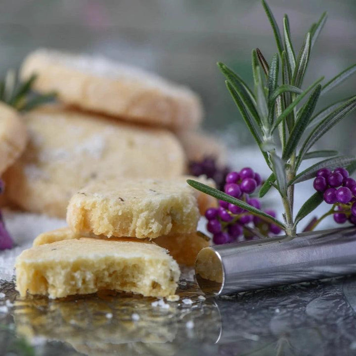 Salted Rosemary Shortbread