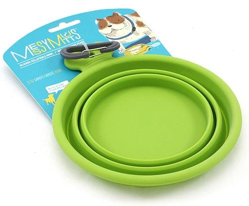 Silicone Collapsible Dog Bowl - Green