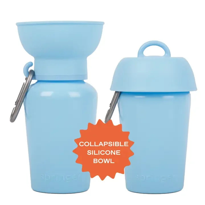 Flip Silicone Dog Travel Water Bottle 20oz