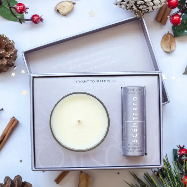 Sleep Aromatherapy Balm & Candle Gift Set